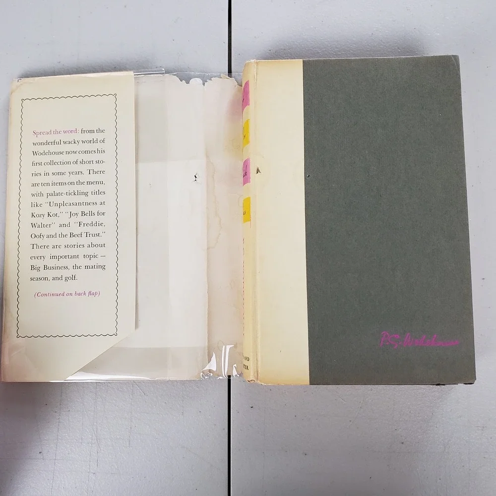 A Few Quick Ones P.G. Wodehouse 1959 First Printing Hardcover Dust Jacket Bacon